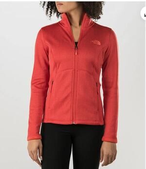 The North Face Agave Fleece Jacket Red Full Zip Women's Medium